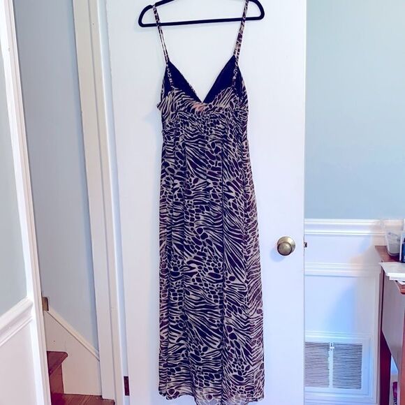 She’s Cool maxi dress animal print sun dress L - Picture 2 of 12